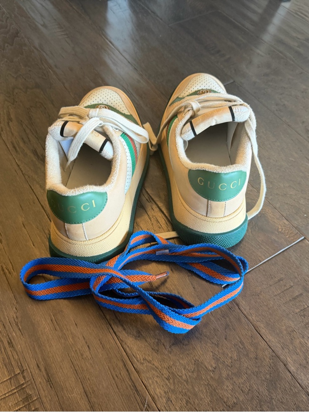 Gucci double screener leather sneakers - Picture 2 of 5